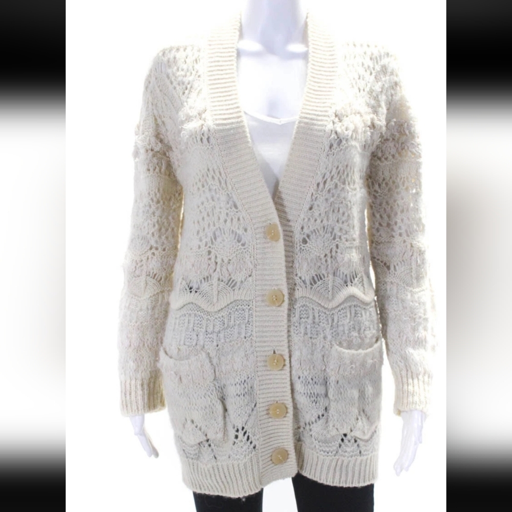 Zadig & Voltaire Cream Lace Cardigan